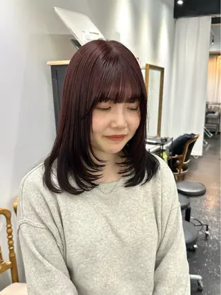 ミディアム カラー REAL 心斎橋所属・ブリーチ/ベージュ /デザイン/ナツミのヘアスタイル