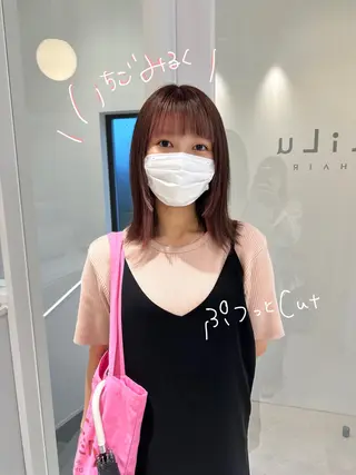 ミディアム カラー お洒落パーマ/ 艶カラー/michiのヘアスタイル