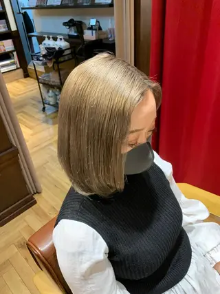 ミディアム カラー ヘアアレンジ beautism clock所属・韓国風🇰🇷うる艶 レイヤー/海青🫧のヘアスタイル