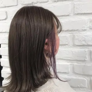 セミロング カラー 【暖色カラー特化】 中山由梨のヘアスタイル