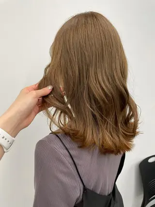 セミロング カラー ヘアアレンジ 🪞韓国🤍大人っぽ 艶髪🤍FRUITSのヘアスタイル