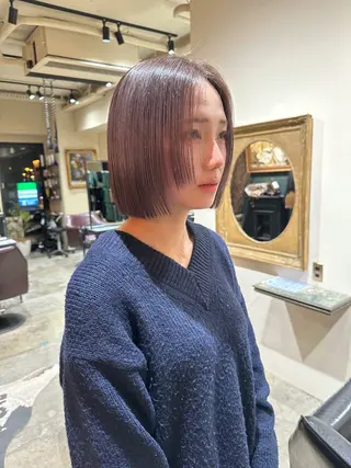 ミディアム カラー もりやま りりかのヘアスタイル