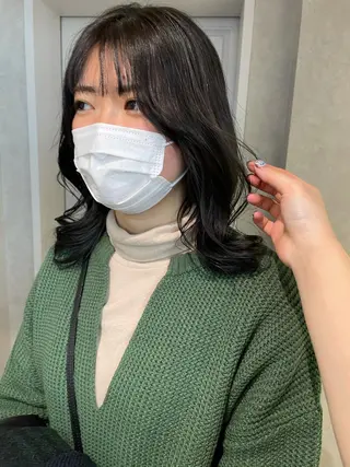 セミロング カラー ナチュラル透明感🌱 小山美樹子のヘアスタイル