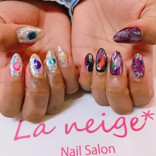 ネイル La neige* yuki 🥯🍑のネイルデザイン