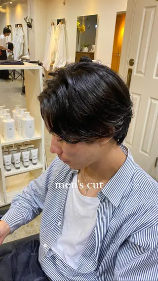 メンズ レイヤーボブ/ 艶カラー/サナ🌼のヘアスタイル