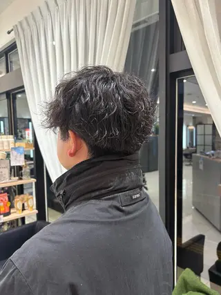 パーマ メンズ ハルカ/暖色カラー/ ブリーチカラーのヘアスタイル