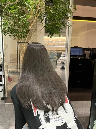 セミロング カラー 名駅/大人韓国ヘア 艶カラー/Rihoのヘアスタイル