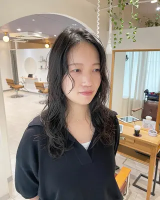 セミロング パーマ Ogata Marinaのヘアスタイル