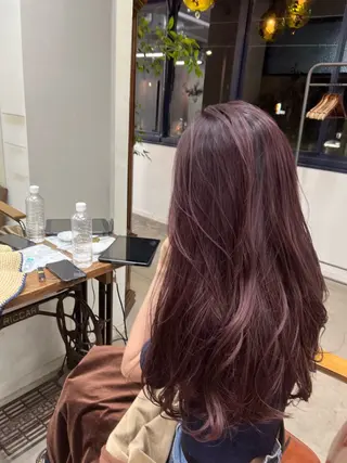 ロング カラー 清水愛果/似合わせ カット/透明感カラーのヘアスタイル