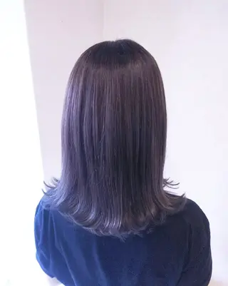 ミディアム カラー JIL BLAN 京都所属・RU RIのヘアスタイル