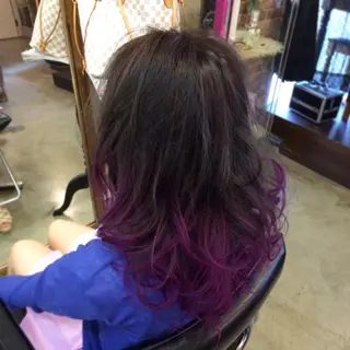 ミディアム カラー インナーカラー/天神 ブリーチ/吉田のヘアスタイル