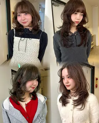 ロング カラー mizuki/ピンク ベージュ.レイヤーのヘアスタイル