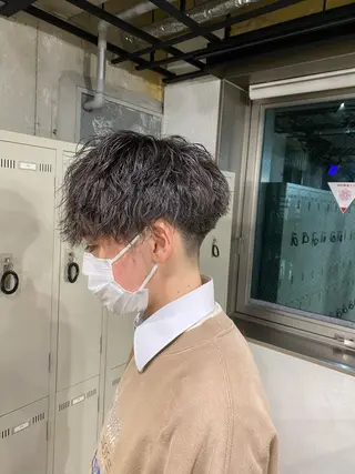 ショート パーマ メンズ 🟦ニュアンス/メン ズパーマ横浜🟦のヘアスタイル