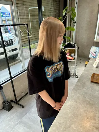 ミディアム カラー 長谷川 湧のヘアスタイル