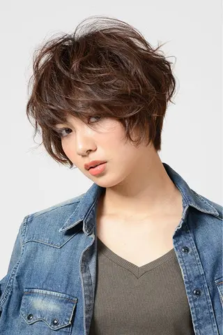 ショート カラー パーマ 🫧美髪矯正/ 髪質改善/藤平健太のヘアスタイル