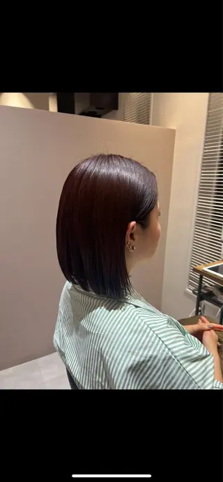 ミディアム カラー ✨艶髪職人艶カラー✨ 中本輝人のヘアスタイル