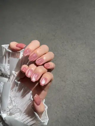 ネイル I-nailロング /ワンホン/キラキラのネイルデザイン