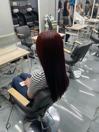 ロング 【暖色カラー】山田 遥真のヘアスタイル