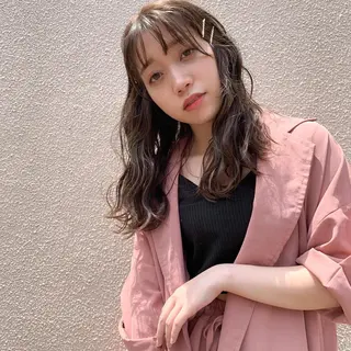 セミロング カラー パーマ ヘアアレンジ メンズ キッズ ネイル マツエク・マツパ rewards成城学園前店所属・hiro【沿線で叶う 似合わせhair】のヘアスタイル