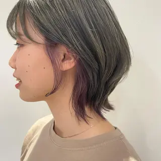 ショート カラー Zina 十条店所属・デザインカラー／ボブ 🍦MEI🍦のヘアスタイル
