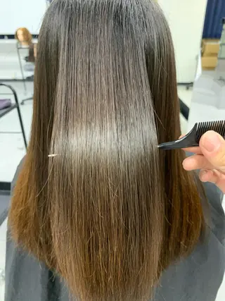 ロング I S所属・🌿透明感カラー‪ 縮毛矯正✨かずきのヘアスタイル