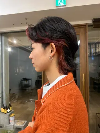 カラー メンズ たにおか まなか /大阪/暖色カラーのヘアスタイル