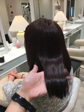 セミロング パーマ ハイトーン/ブリーチ 山崎 悠次のヘアスタイル