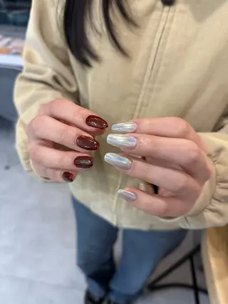 ネイル R'well所属・はばすみれ🎀ﾈｲﾙ 光ﾌｪｲｼｬﾙ ﾍｱのネイルデザイン