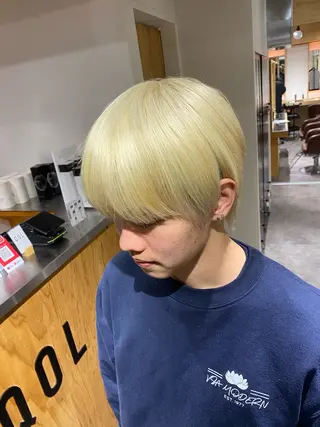 カラー メンズ メンズブリーチカラー /パーマ ごーた立川のヘアスタイル