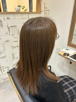 セミロング カラー 平井 颯斗のヘアスタイル