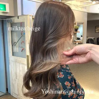 ロング カラー パーマ ヘアアレンジ メンズ キッズ ネイル マツエク・マツパ アイブロウ 新宿駅近♡友達とOK 🦋W -ワット -のヘアスタイル