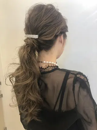 セミロング ヘアアレンジ パーマ Stylist 🕊Misakoのヘアスタイル