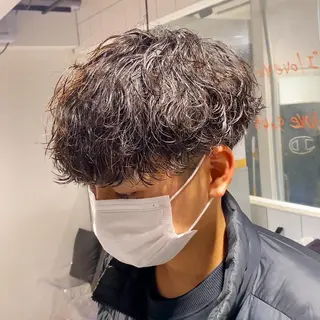 ショート カラー パーマ メンズ ✂️メンズカット ひろき✂️のヘアスタイル