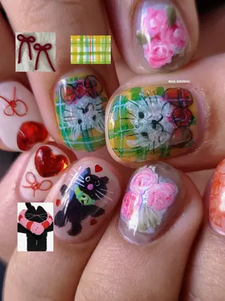 ネイル 3dパーツ/流行り 👧shushu❤️のネイルデザイン