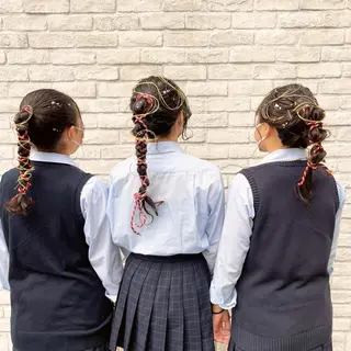 ロング ヘアアレンジ エクステ/ハイトーン 🐏☁️miminaのヘアスタイル