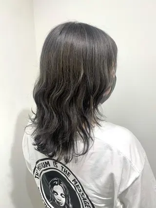ミディアム カラー レイヤー ハイトーン 暖色⭐︎KANAKOのヘアスタイル