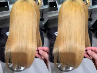 ロング カラー ブリなしWカラー✨️ 髪質改善【タケル】のヘアスタイル