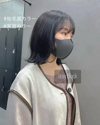 ミディアム カラー 盛れる前髪/レイヤー カット/艶髪髪質改善のヘアスタイル