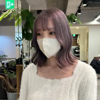 ミディアム カラー 透明感カラー/ボブ / MARIE🍇のヘアスタイル