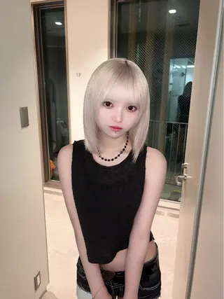 ミディアム ハイトーン/ピンク カラー/めい🎀のヘアスタイル