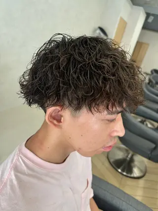 ショート パーマ メンズ 💈メンズ特化 美容師サキ💈のヘアスタイル