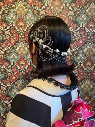 ミディアム ヘアアレンジ 川嶋 芽衣のヘアスタイル