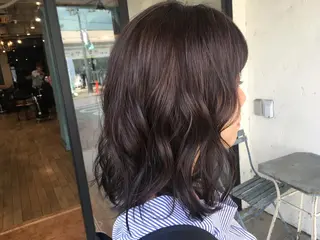 セミロング カラー オリーブ透明感カラー 表参道/MIKUのヘアスタイル