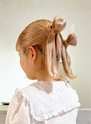 ショート カラー 🎀ダブルカラー/ ピンク×ガーリー🎀のヘアスタイル