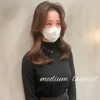 ミディアム LOMA🇰🇷 銀座クボタのヘアスタイル