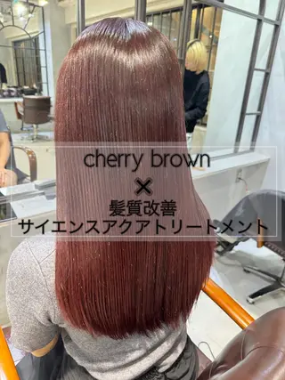 ミディアム カラー 髪質改善/縮毛矯正/ 艶髪/春山良太のヘアスタイル