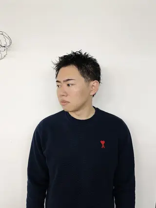ショート メンズ パーマ お悩み解決カット& パーマ。お任せ下さいのヘアスタイル