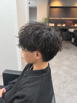 ショート パーマ メンズ 社会人向けパーマ 北千住No.1林和輝のヘアスタイル