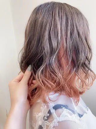 ミディアム カラー hair salon mtm所属・🕊mtm🫧梅田/ 定額制/透明感/艶髪のヘアスタイル