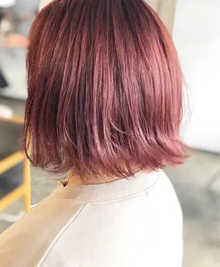 ミディアム ハイトーン/レイヤー /ケアブリーチ石川治のヘアスタイル